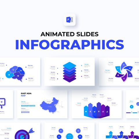 Infographics アニメーション付 infographics PowerPoint テンプレート